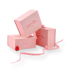 Caixa de papelão com tampa magnética