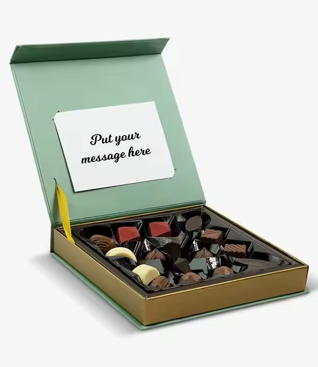 Caixa de presente de chocolate de luxo para o Dia dos Namorados