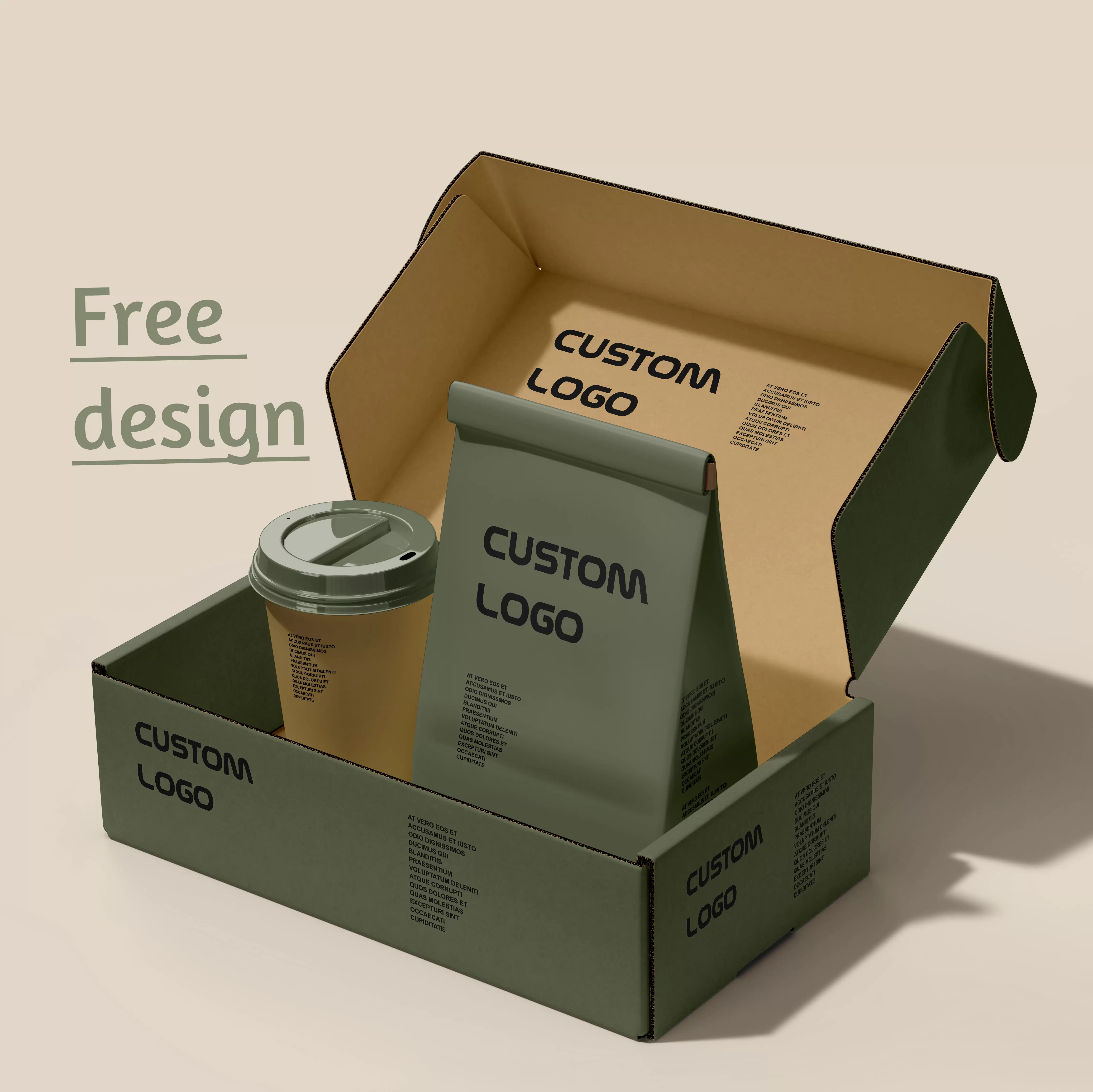 Caixas de papelão ondulado personalizadas para correspondência