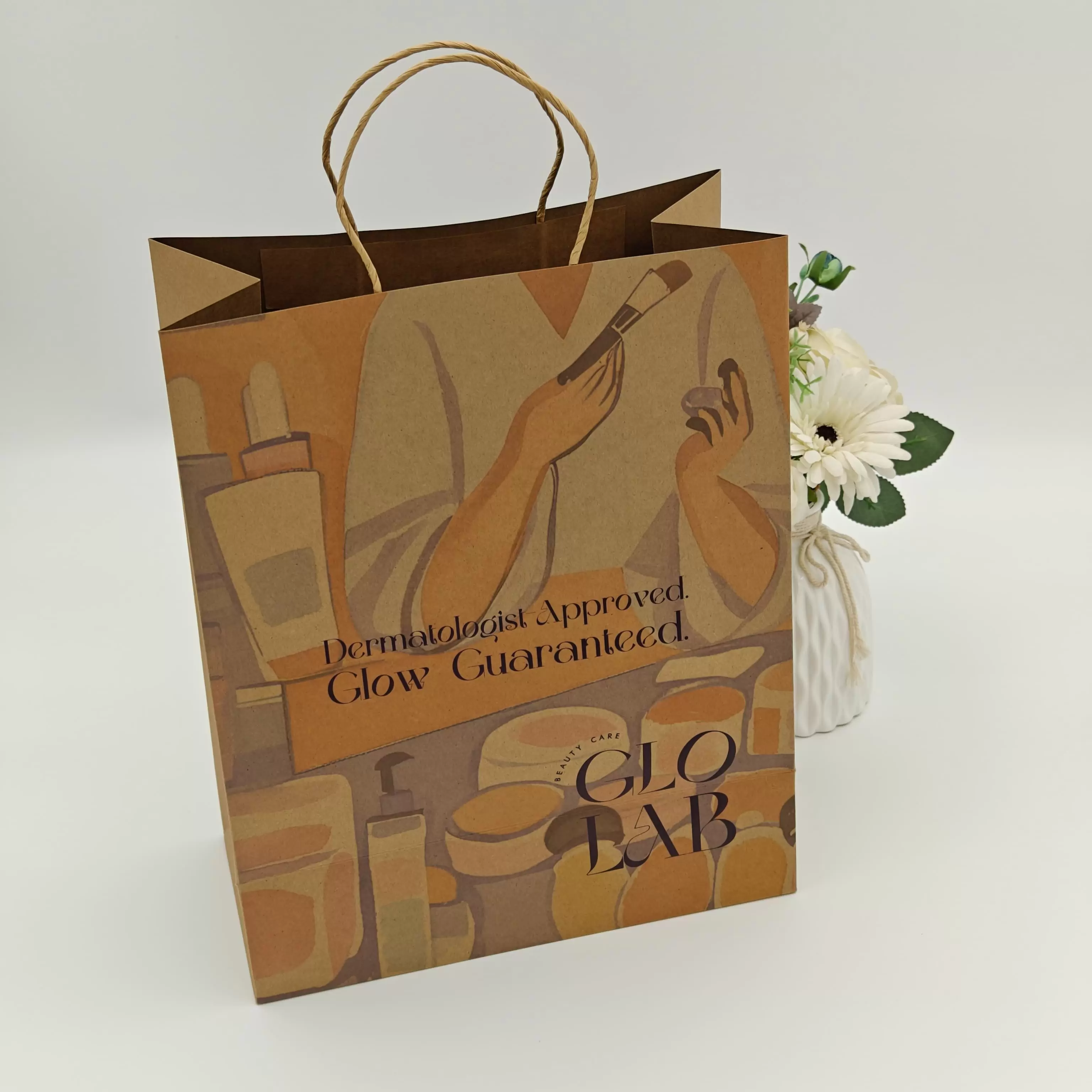  Sacolas de papel com alça 