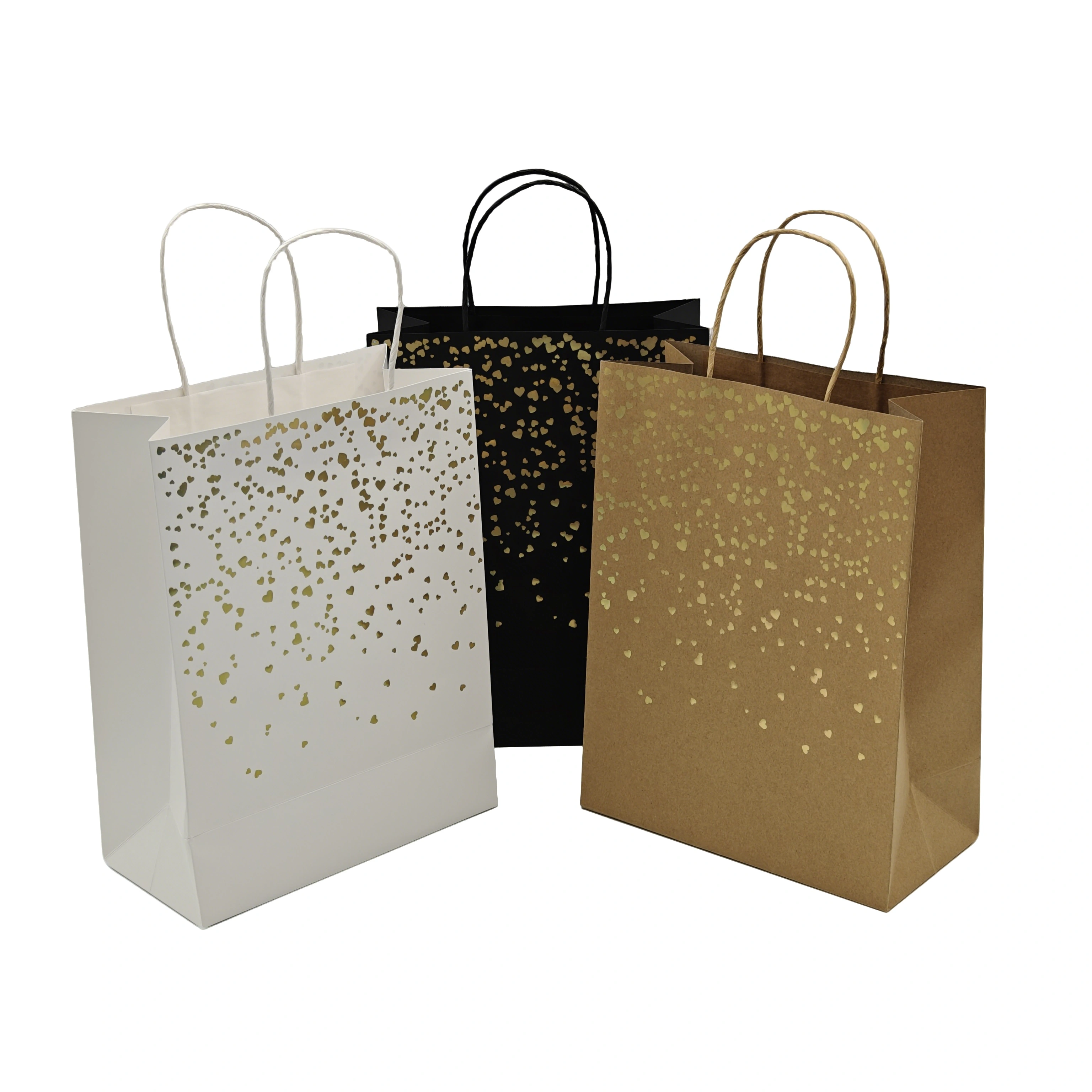  Sacolas de papel com alça torcida 