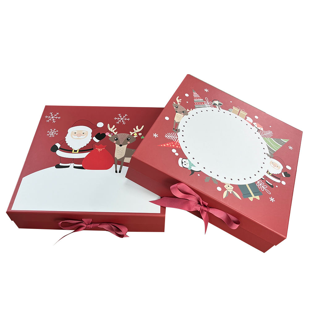 Caixa de presente de Natal com fecho magnético